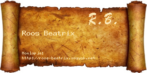 Roos Beatrix névjegykártya